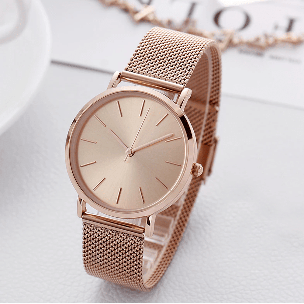 TimelessCharm - New Women's Rose Gold Bracelet Watch with Japan Quartz Movement