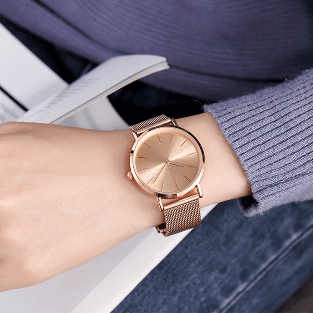 TimelessCharm - New Women's Rose Gold Bracelet Watch with Japan Quartz Movement