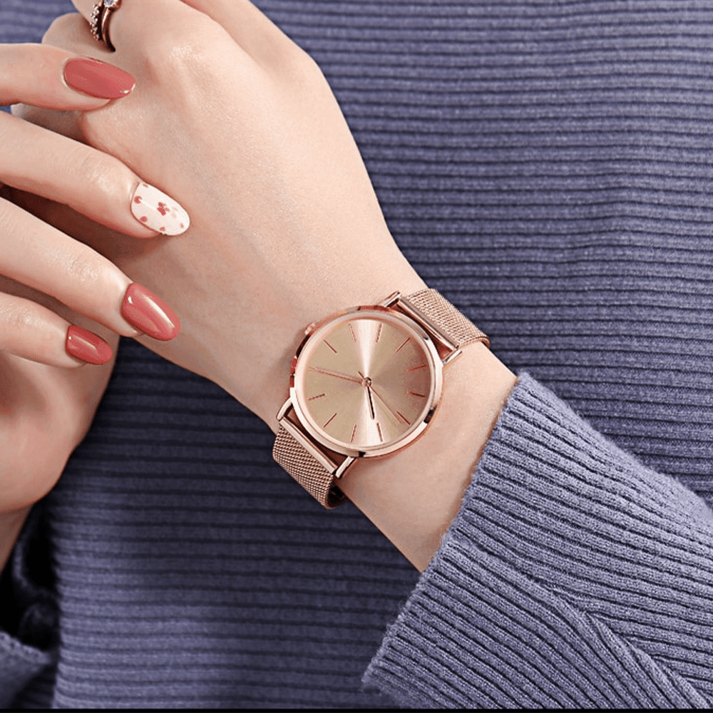 TimelessCharm - New Women's Rose Gold Bracelet Watch with Japan Quartz Movement