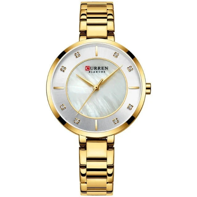 Seductive classic stainless steel women's classic wrist watch.