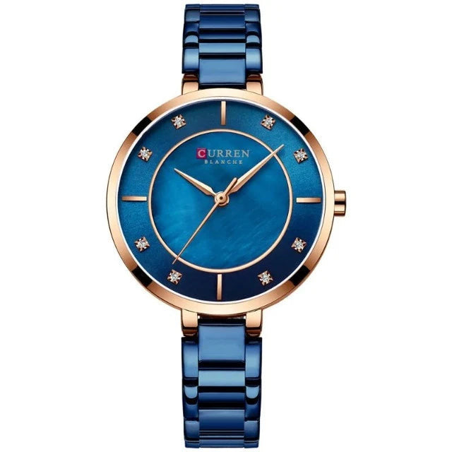 Seductive classic stainless steel women's classic wrist watch.