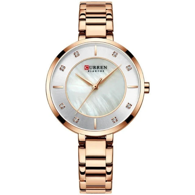 Seductive classic stainless steel women's classic wrist watch.