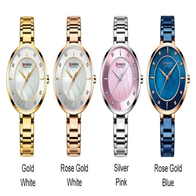 Seductive classic stainless steel women's classic wrist watch.