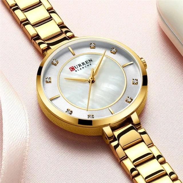 Seductive classic stainless steel women's classic wrist watch.